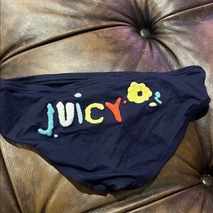 Juicy Couture Kids' Navy Swim Bottom with Colorful Accents